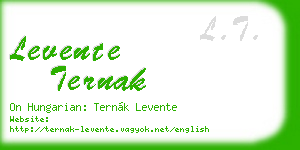 levente ternak business card