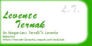 levente ternak business card